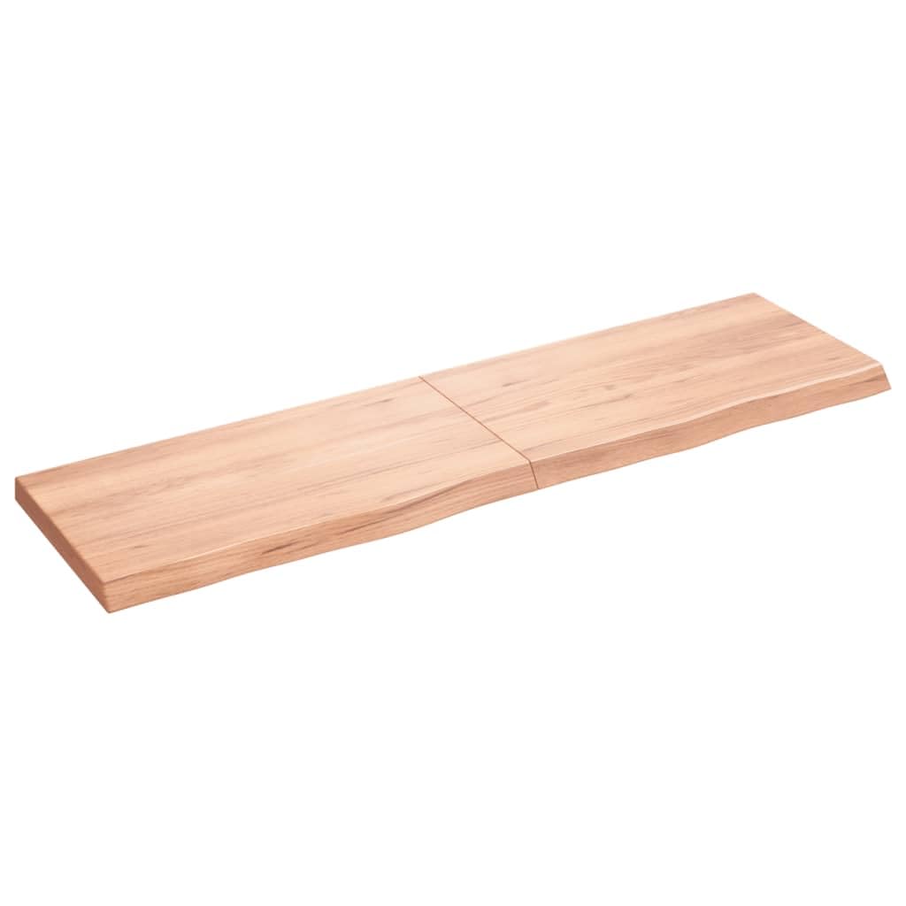 YUANCHUTOP Live Edge Floating Shelves - 180x50cm Wall-Mounted Rustic Wood Shelf for Kitchen, Bathroom, Living Room - Solid Oak Wood Shelving for Home Decor and Storage
