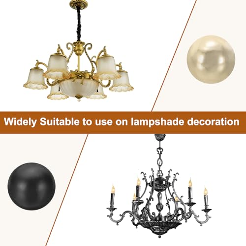 Image of PATIKIL 7mm Lamp Holder Finial Cap Adapters, 2 Pcs Male 1 /8 IP (3 /8 inch) to Female 1 /4-27 Brass Lamp Holder Finial Full Thread Adapter Lamp Finials Connector for Lamps Finials Install