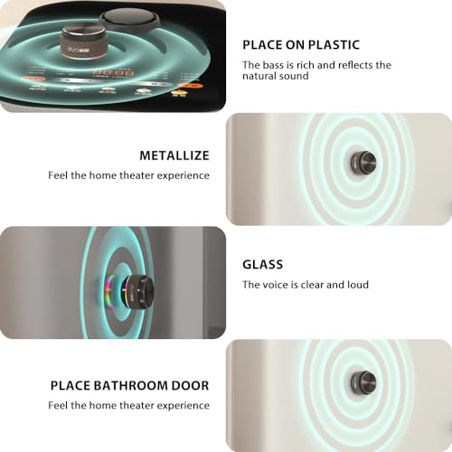 Image of Wireless Mini BT Bone Conduction Speaker, Portable Sound Box, Magnetic Adsorption, RGB Color Light, IP54 Waterproof, Creative Portable Speaker Mini Size Music Player for Home Outdoor Travel