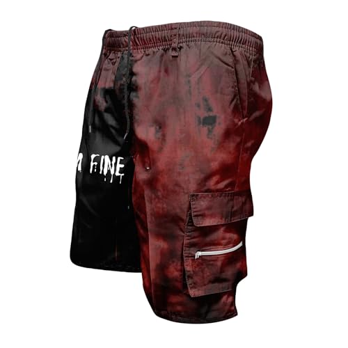 Bermuda cargo homme coupe ample élastique confort Halloween