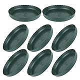 ifundom 8 Stück Pack Runde Pflanzuntersetzer aus Kunststoff mit Wellenrand Wassersammelnde Tropfschalen für Blumentöpfe Wurzelschutz und Stapelbar für Innenbereich Garten Fensterbank und
