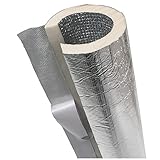 Fácil Instalación: Interior y exterior coquilla aislante, diseño de papel de aluminio autoadhesivo semiabierto, corte e instalación simples, autosellante, fácil de usar.