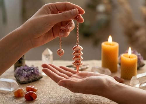 Image of Osiris Egyptian Openable Copper Pendulum for Reiki Healing, Dowsing & Chakra Balancing - Divination & Meditation Tool for Energy Cleansing