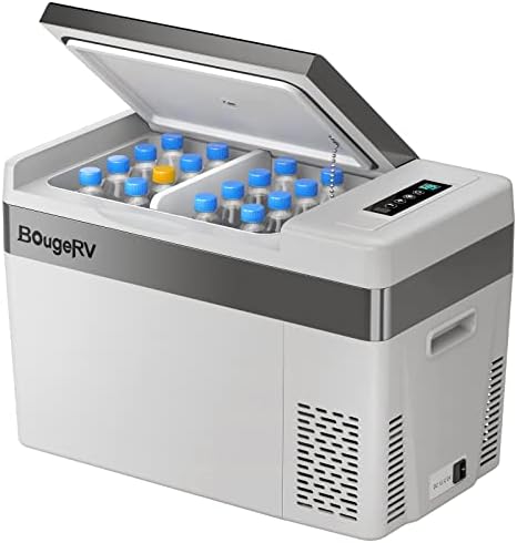 BougeRV 12 Volt Refrigerator 12V Car Fridge 30 Quart Portable Freezer Compressor Cooler Compressor Freezer,12/24V DC 110~240 Volt AC,-7℉~50℉ for Truck RV SUV