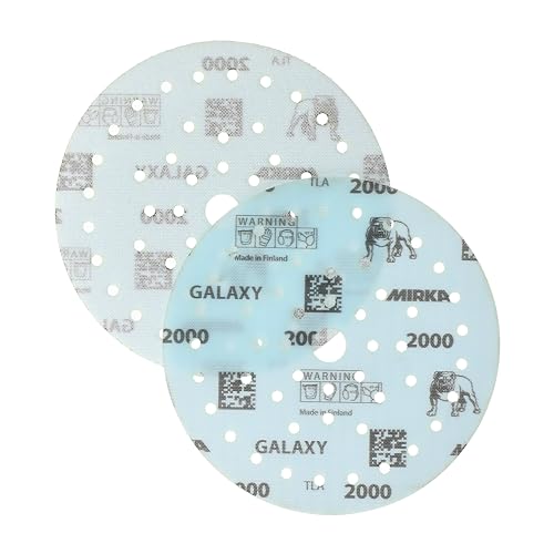 Mirka Galaxy epoxy sandpaper 150mm Hook & Loop grit 2000 for sanding epoxy resin wood, epoxy, rivertable / 50 pcs sanding discs - Image 2