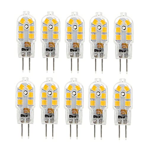 LJFLI 1.5W G4 LED Corn Lights 12 SMD Warm White/Cool White LED Light Bulb 150-180LM Led Light DC12V 360 Degrees 10pcs,Warm White,1.5w