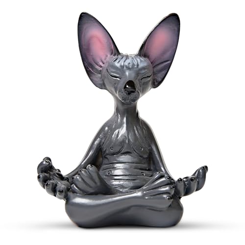 Shanmeidㅤ Sphynx Cat Decor Meditate Statue Modern Home Yoga Room