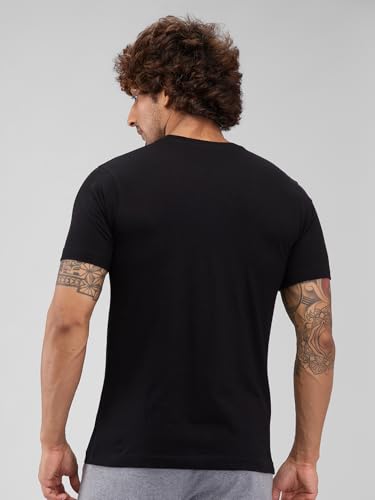 Image of Park Avenue Men Regular Fit Solid Pattern Pure Cotton Round Neck T-Shirt