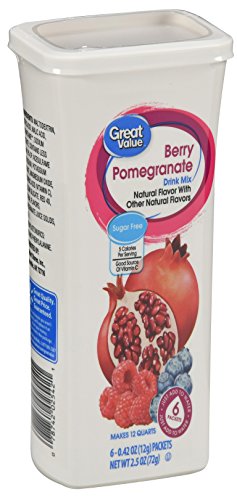 Great Value Berry Pomegranate Drink Mix, 6 Count Per Pack, 2.5 Oz (Pack Of 2) #TOP1