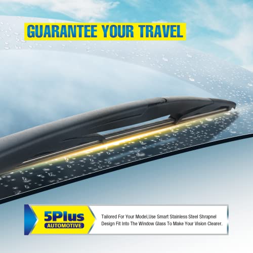 Image of 14 inch Rear Wiper Blade Replacement for Ford Edge 2014 2013 2012 2011 2010 2009 2008 2007 /2012-2017 Volvo XC60, BACK Windshield Wiper Blade (14D)