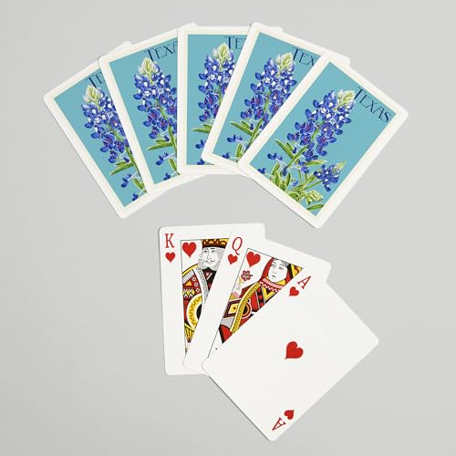 Cartas Texas Letterpress Bluebonnet 52 piezas póker miniatura 7