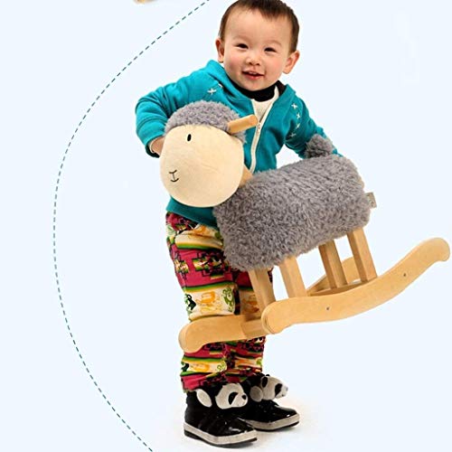 ZHANGYUEFEIFZ Schaukelpferd Plüsch Schaukeltier Pferd Rocking Horse Schaf Kinderstuhl Baby Trojan Spielzeug Geschenk… – Bild 6