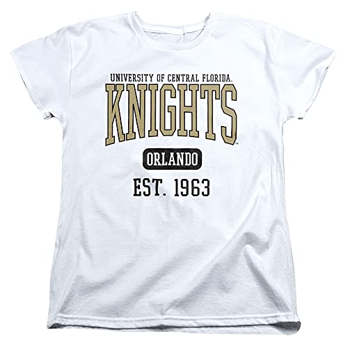 University of Central Florida UCF UCF Knights Official Est. Date Women's T Shirt,White, Small