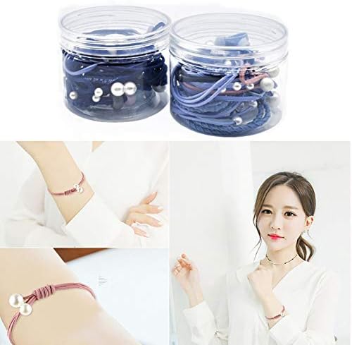 Hair Ties Set,12pcs Hair Scrunchies with Plastic Box,Cute Elegant Elastic Hair Bands for Girls Women,Hair Elastics Ponytail Holders,Colorful Hair Scrunchy Bobbles Soft