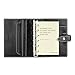 Filofax Malden Organizer, Pocket Size, Black - Tactile, Full-Grain Buffalo Leather, Six Rings, Cotton Cream Week-to-View Insert, Multilingual (C028627)