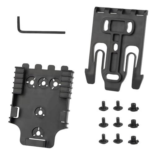 Gunyoo Kit de fecho rápido, com base adaptadora QLS19 e QLS22 fivela de fecho rápido, para capa de trabalho de conexão rápida e acessórios (preto)