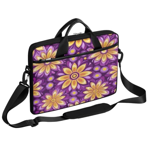 Bolsa Psychedelic Purple Flowers para Laptop 15 Pulgadas miniatura 1