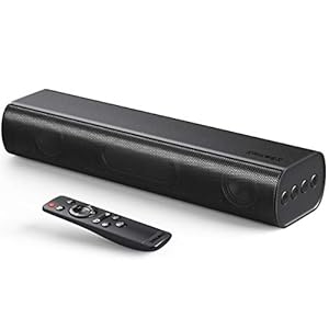 Soundbar 2.0 voor tv-apparaten, 105 dB, 60 W, 40 cm, pc-luidspreker, SAKOBS mini-soundbar, computer, Bluetooth 5.0 soundbox voor thuisbioscoop, 3D surround sound, draagbare optische / AUX-aansluitingen voor monitoren