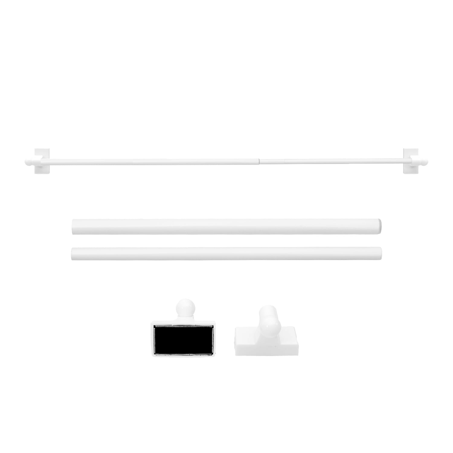 WL.Rocaille Magnetic Curtain Rods Adjustable Magnetic Rod for Metal Appliance, Doors, Windows, 9 to 16 Inch/4 Pack/Easy Installation Toilet Towel Bar,