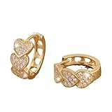 Exquisitos y elegantes aretes en forma de corazón, adecuados para mujeres para llevar en citas diarias, como regalos de cumpleaños