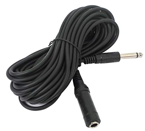 Avalanche Mono Audio Cable 1/4" (6.3 mm) Male to Female Jack -25 ft