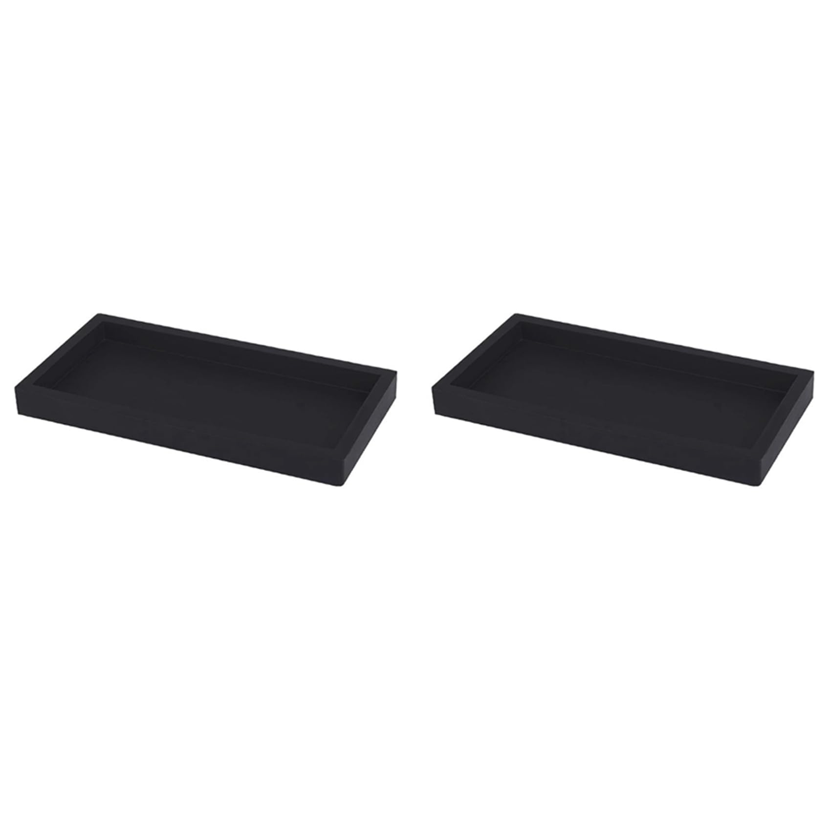 Hndhbfgrt 2X Countertop and Vanity Tray 8X4Inch Silicone Soap Dispenser Tray, Sink Tray for Soap Bottles, Key Trinket Ring Tray