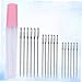 CIMAXIC Large Needle Point Set 19 Pcs Stainless Steel Sewing Needles with Storage Barrel Ideal for All Crafting Projects