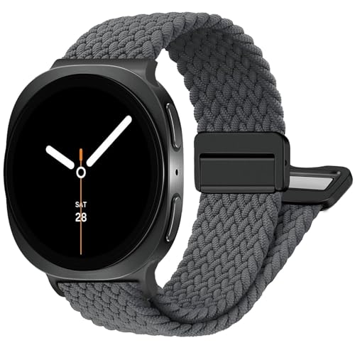 Image of BXUXOHS Magnetic Nylon Bands for Samsung Galaxy Watch 8 Band /Galaxy Watch 8 Classic,Braided Elastic Fabric No Gap Sport Strap for Galaxy Watch 8 /8 Classic 40mm 44mm 46mm men /women