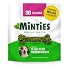 Minties Dental Chews for Dogs, 80 Count, Vet-Recommended Mint-Flavored Dental Treats for Tiny/Small Dogs 5-24 lbs, Dental Bones Clean Teeth, Fight Bad Breath, and Removes Plaque and Tartar