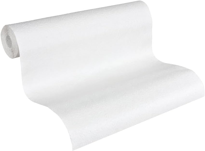 Rasch Papier Peint Intissé Uni Blanc Avec Structure Grossière