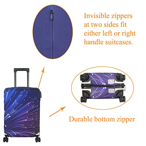 Image of Explore Land Travel Luggage Cover Suitcase Protector Fits 18-32 Inch Luggage (Fireworks, S(18-22 inch luggage))