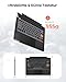 Doohoeek Bluetooth Tastatur für Surface Pro 7+/7/6/5/4/3, Kabellose Beleuchtete Tastatur, Ultraslim Keyboard Type Cover für Microsoft Surface Pro, QWERTZ Mit Trackpad, Schwarz