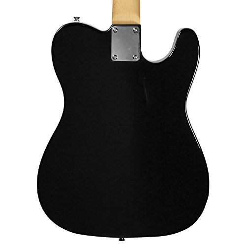 Sawtooth Et Series Left-Handed Electric Guitar Kit, Black With Aged White Pickguard - Includes Amp And Chromacast Accessories #TOP2
