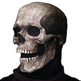 [TOMMYFIELD] プロレス マスク 骸骨 ラッテクス製 ハロウィン ホラー 口可動マスク 仮装 (グレー) [並行輸入品]