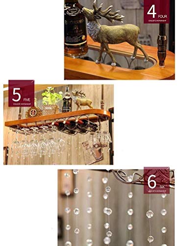 Support à verres à vin suspendu à l'envers en bois de 80 cm