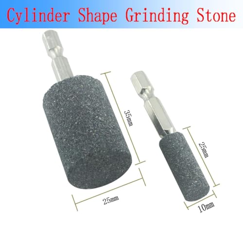 Luo Ke QH532F 6 Pcs Rotary Grinding Stone, 1/4'' Hex Shank Abrasive Stone Mounted Grinding Point thumb #1