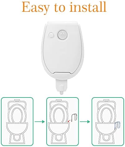 Toilet Light with Motion Detection White Sensor LED Bathroom Toilet Bowl Light