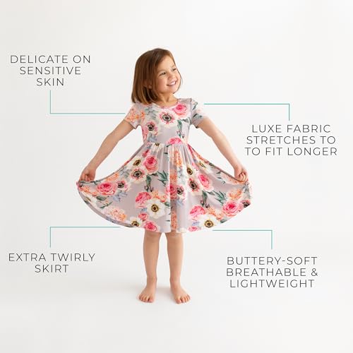 Posh Peanut Girls Dresses – Soft Toddler Twirl Dress Made with Viscose from Bamboo – Fall, Spring, Summer Dresses for Girls4