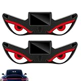 2 Stück Solar Demon Eye LED Car Window Light, Solar LED-Fensterbeleuchtung für Auto, Solarbetrieben Dämon Augen Warnleuchten, Dynamische LEDs Hinterfenster Ambient Dekoration für SUVs Trucks Vans (Y2)