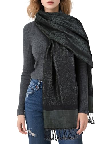 Pashmina Shawl Wrap for Women, Paisley Pashmina Rave Scarf, Shawls and Wraps for Evening Dresses Festivals All Seasons
