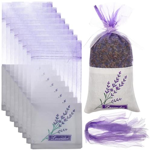30 Bolsas de Algodón para Lavanda en Color Lila Claro