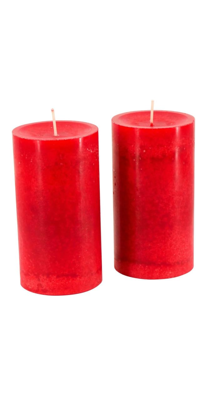 Bougies de l'Avent rubis de 13 cm pour couronne de Noël x2