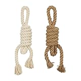Deco 79 Jute Rope Buoy Handmade Home Wall Decor Knotted Rope Wall Sculpture, Set of 2 Wall Art 5', 3' H, Brown