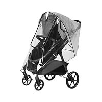 Regenschutz für Kinderwagen Universal Regenverdeck für buggy Regenhülle für Kinderwagen Regenhaube für alle Jogger mit Fenster und Doppel Reißverschluss, Gute Luftzirkulation, Schadstofffrei