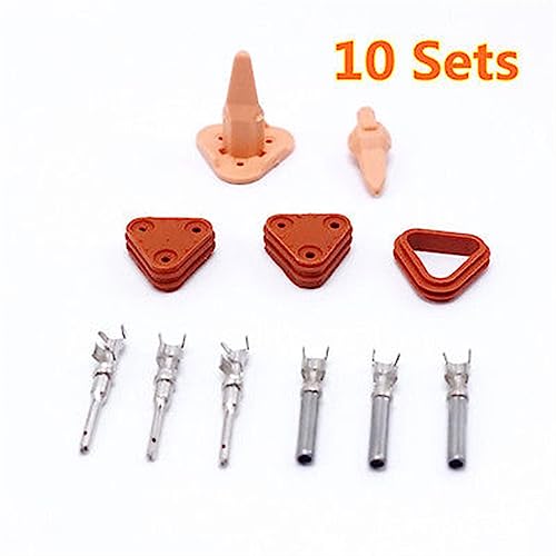 Conector automotriz de 3 pines para cableado de motor, conectores rápidos para coche, 10 uds 3