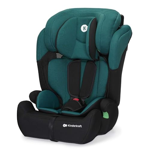 kk Kinderkraft - Kinderkraft COMFORT UP i-Size 76 et 150 cm, Siège auto bébé Groupe 1/2/3 de 9 à 36 kg, 15 mois à 12 ans, Têtière ajustable, 11 niveaux de réglage, Harnais de sécurité 5 points, Housse amovible, Vert - -10%