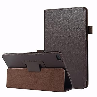 FXYJBNJKLV Texture Leather Tablet Case for Lenovo Tab E8 TB-8304F Slim Folding Stand Folio Protector Shockproof Back Cover with Holder(Brown)
