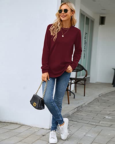 Image of MOLERANI Sweatshirts for Women Casual Long Sleeve Crewneck Shirt Tunic Tops | Pullovers, Soft Lightweight Warm Fabric, Loose Fit, Fall Winter Trendy Clothes, Daily Wear, Workout, Outdoor Outfits