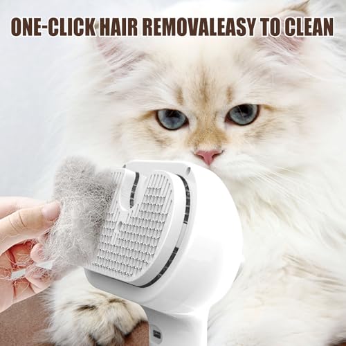 Katzenbürste mit Dampf, Dampfbürste Katze für Langes/Kurzes Haar, Katzenkamm Katzenpflegebürste für Massage,Pflege,Haarentfernung Tierhaarbürste für Katzen, Hunde, Kaninchen