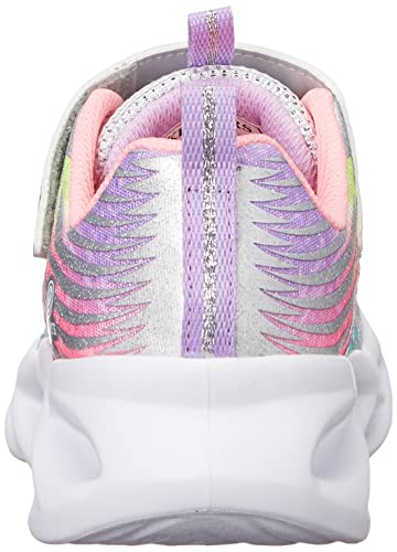 Skechers Girls Twisty Brights - Mystical Bli Sneaker, Silver/Multi, 8 Toddler Us #TOP2